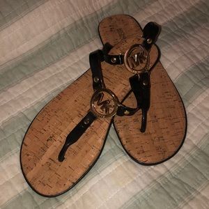 Michael Kors black and gold sandals!